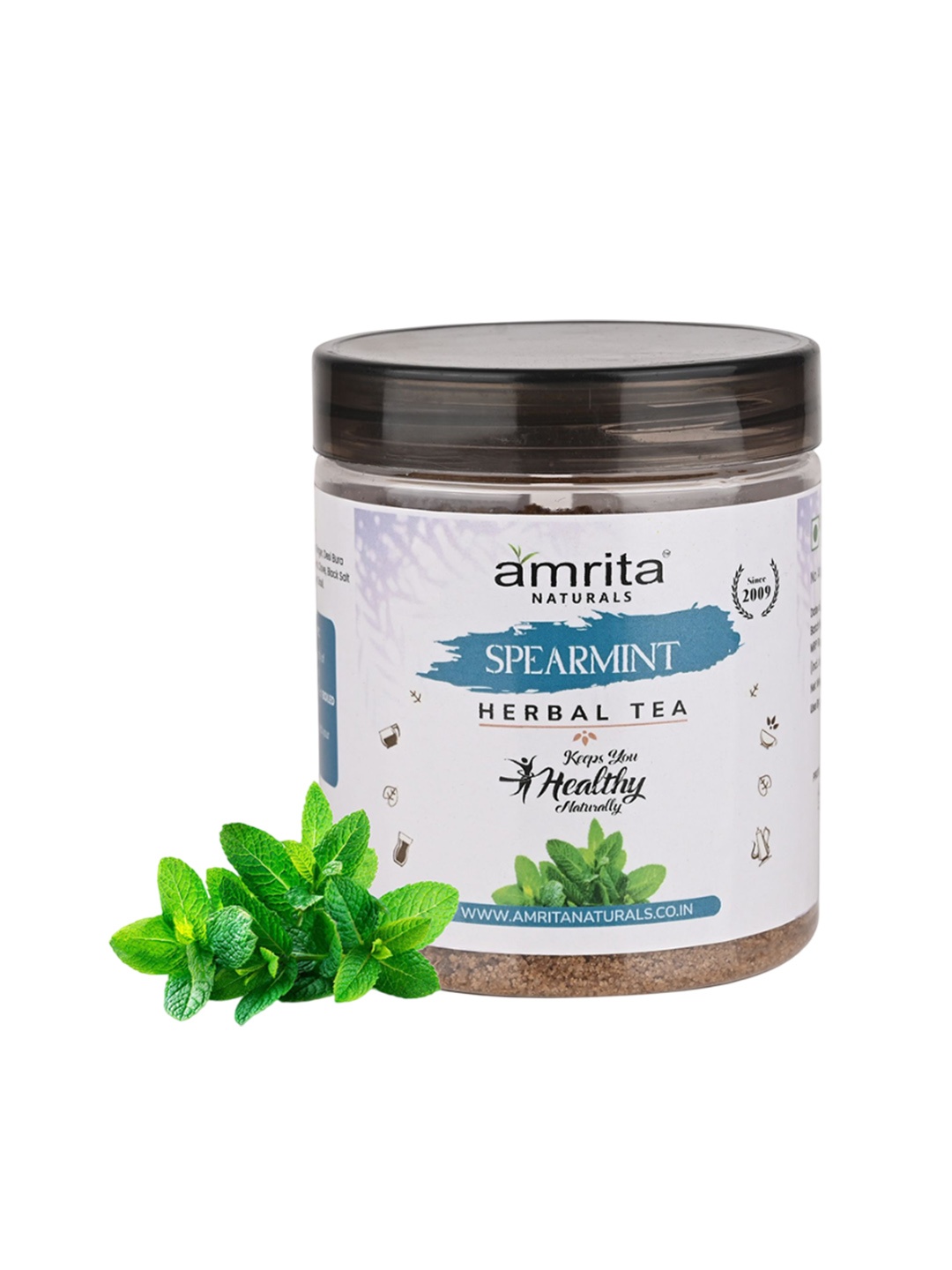 

Amrita Naturals Spearmint Herbal Tea - 250 g, Transparent