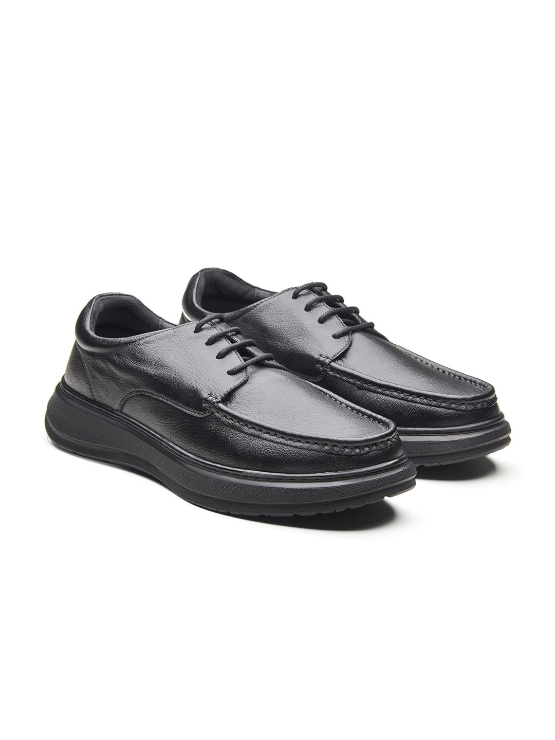 

MICHAEL ANGELO Men Leather Formal Derbys, Black