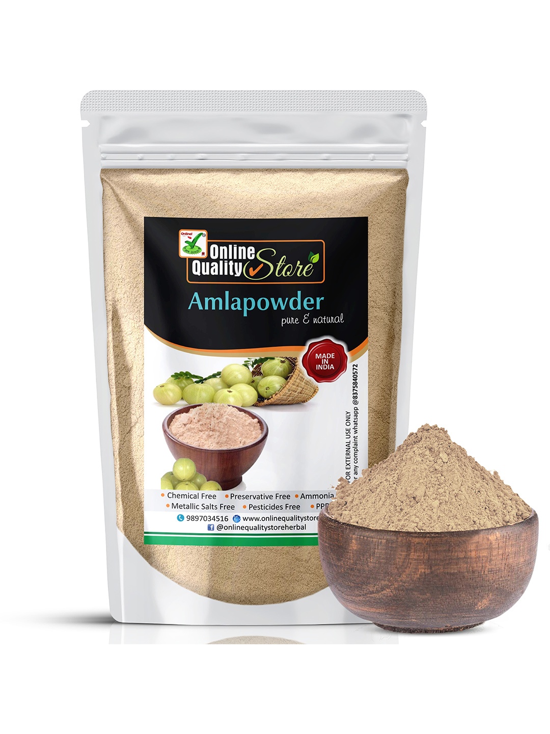 

Online Quality Store Amla Powder For Damaged Hair - 600g, Beige