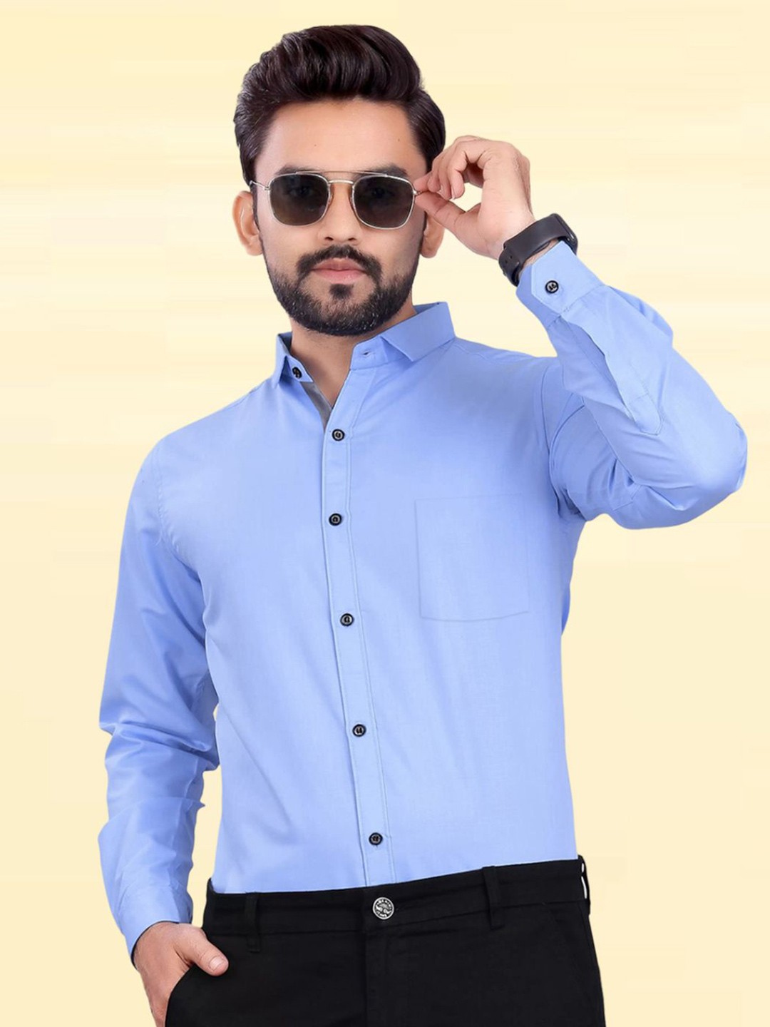 

Moda Rapido Men Standard Opaque Formal Shirt, Blue