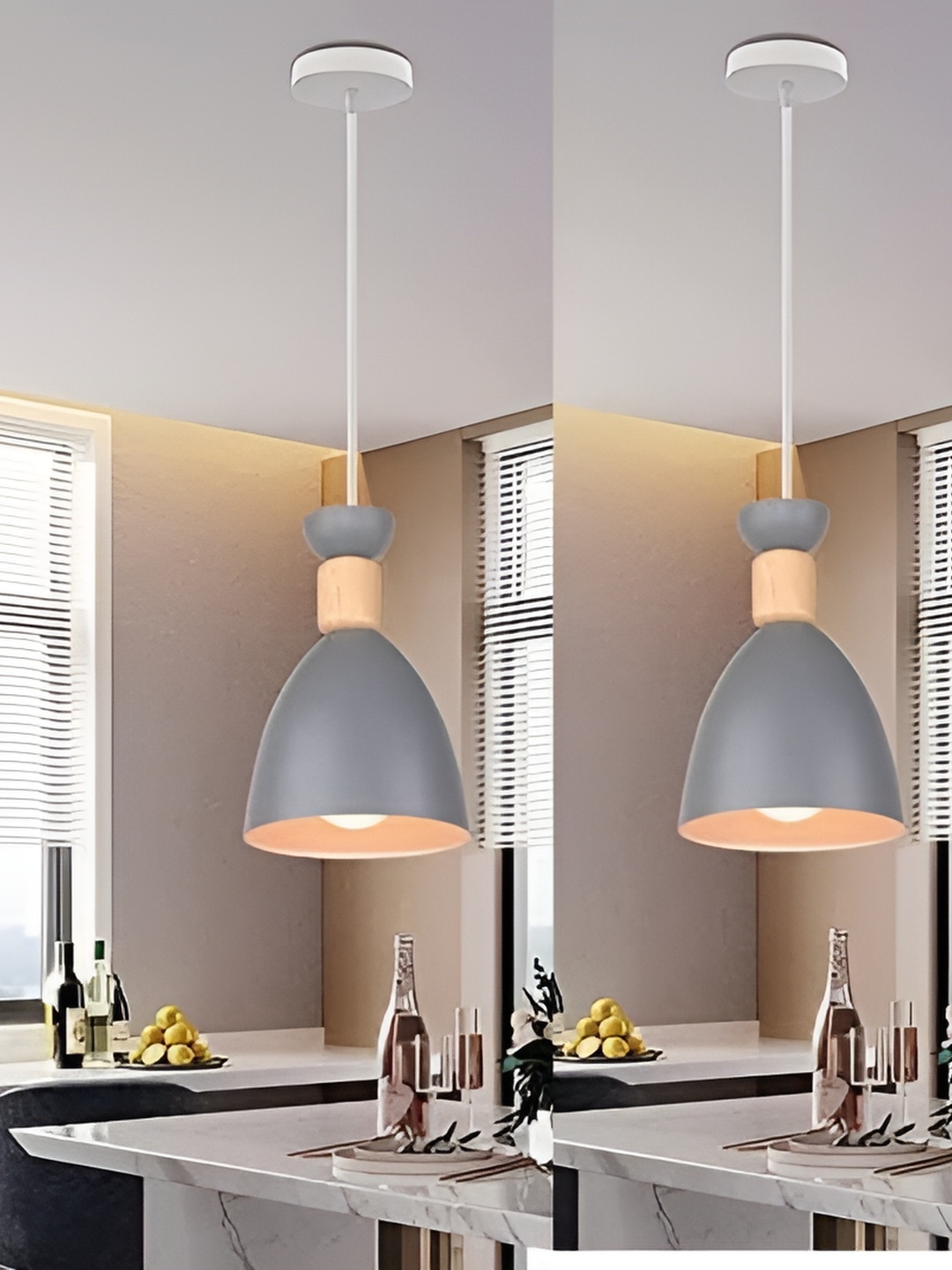 

GAUVIK Grey Aluminium Ceiling Lamp