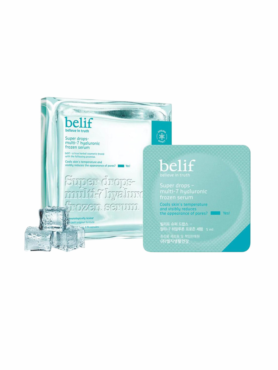 

belif Korean Super Drops Multi-7 Hyaluronic Frozen Serum - 9 Capsules, White