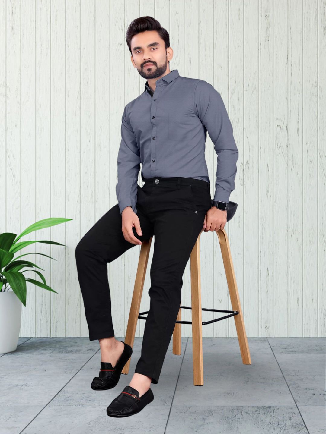 

Moda Rapido Men Standard Opaque Formal Shirt, Grey