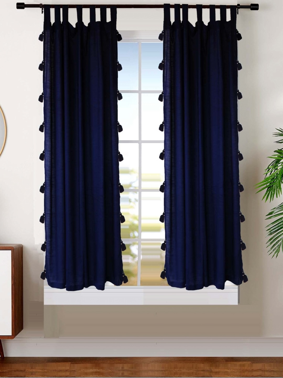 

Dekor World Multicoloured Set of 2 Sheer Window Curtain, Multi