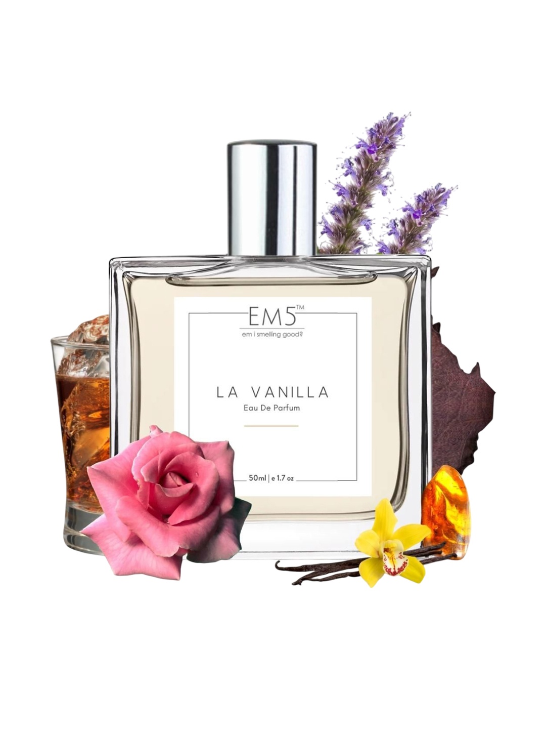 

EM5 Women La Vanilla Long Lasting Eau De Parfum - 50 ml, Transparent