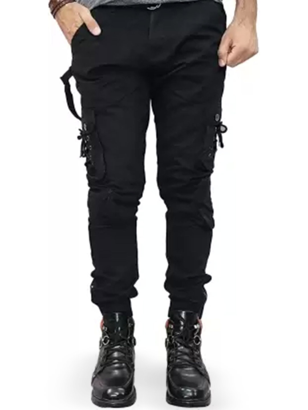 

COMFITS Men Classic Cargos Trousers, Black