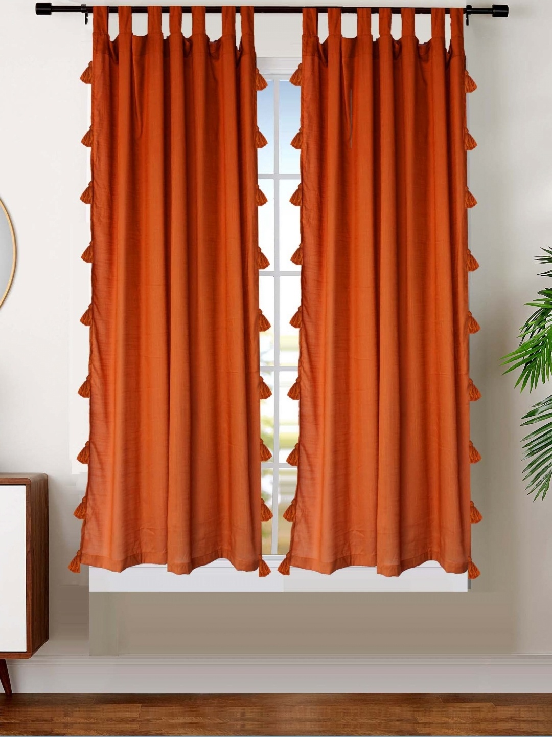 

Dekor World Multicoloured Set of 2 Sheer Window Curtain, Multi