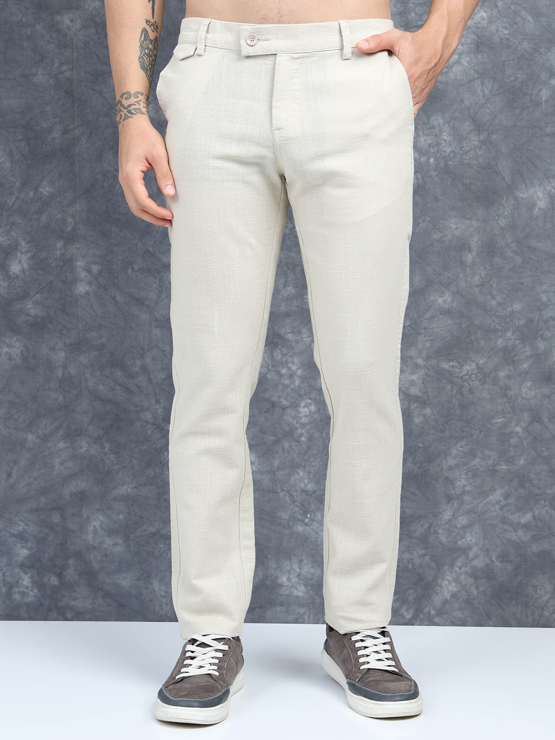 

Moda Rapido Men Brooklyn Trousers, Cream