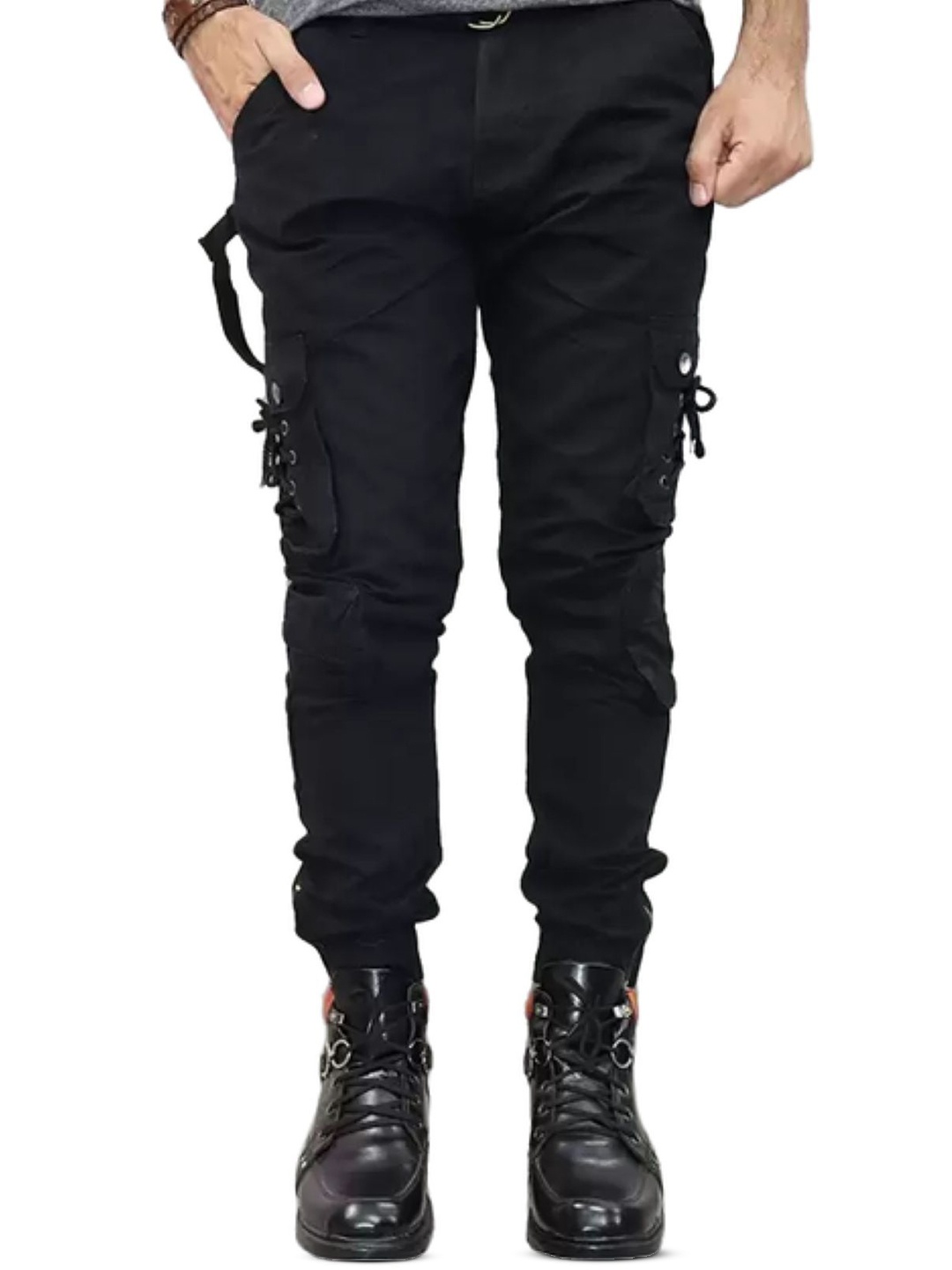 

COMFITS Men Classic Cargos Trousers, Black