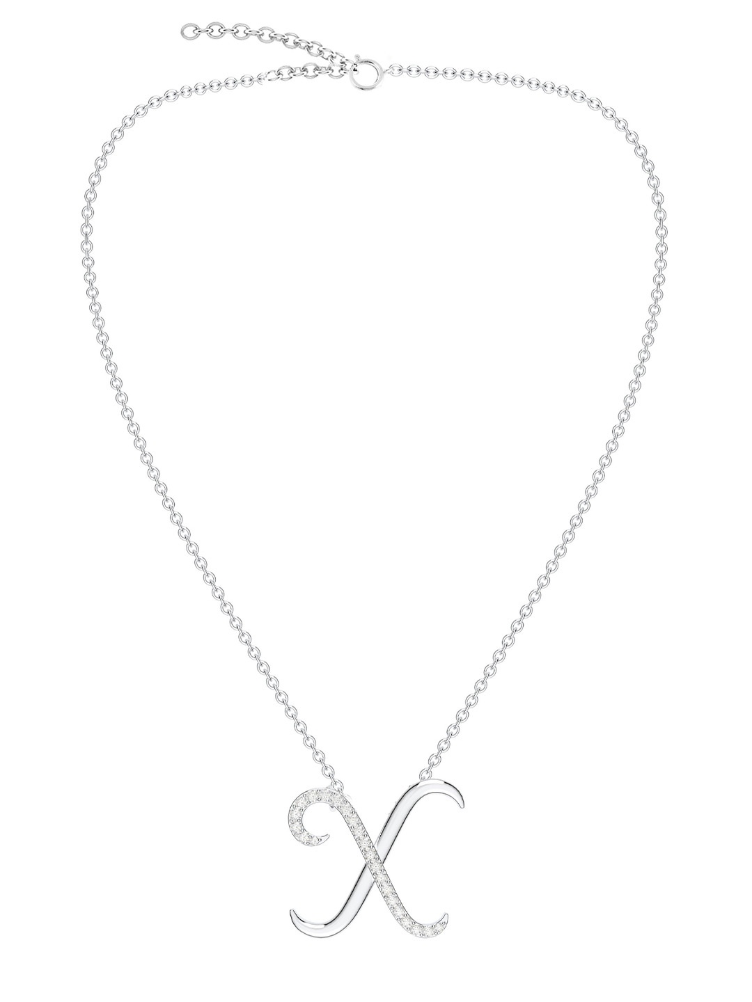 

Kicky And Perky Rhodium-Plated Contemporary Pendants with Chains, Silver