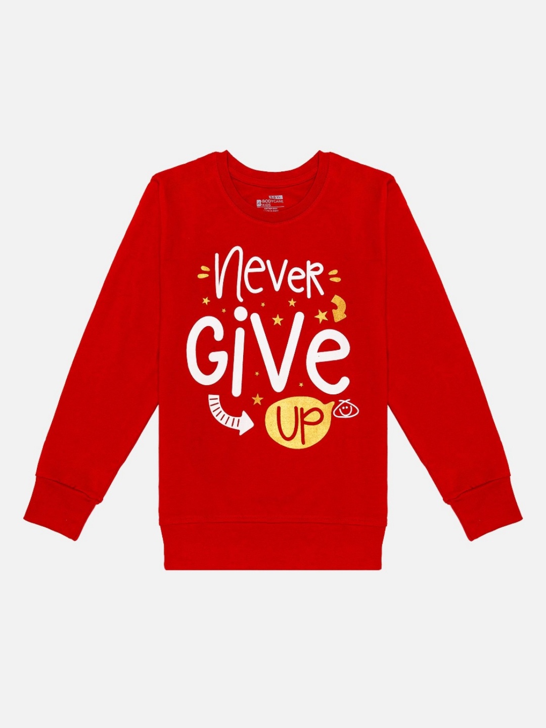 

Bodycare Girls Typography Printed Applique T-shirt, Red