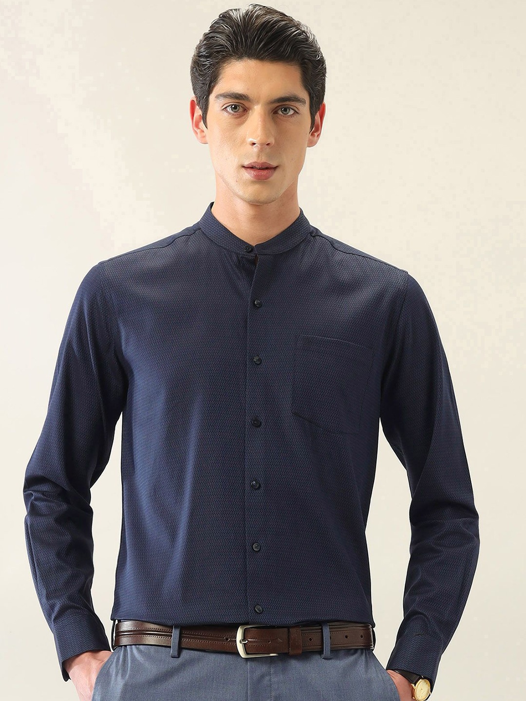 

Arrow Men Slim Fit Opaque Formal Shirt, Blue