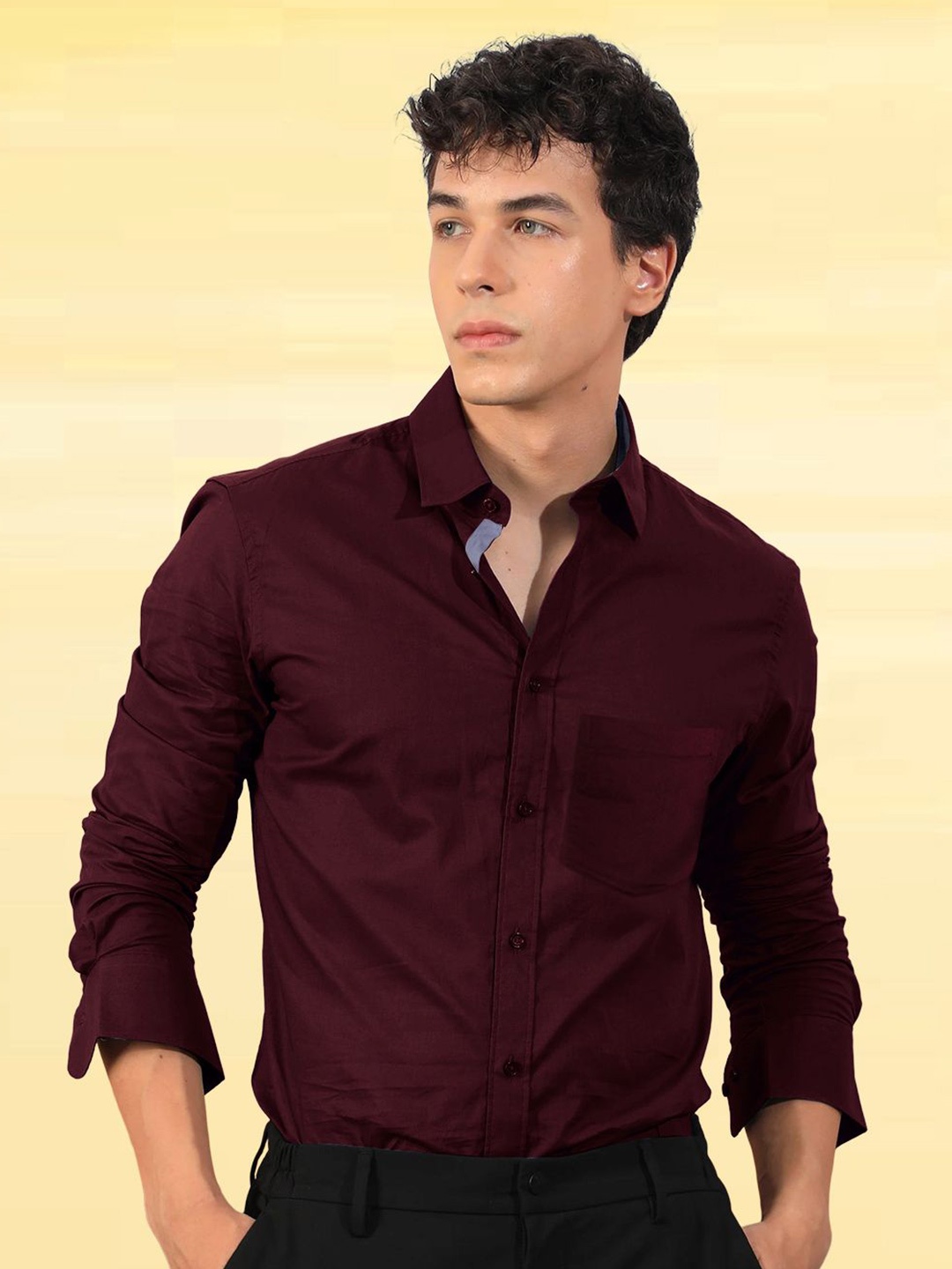 

Moda Rapido Men Standard Opaque Formal Shirt, Maroon