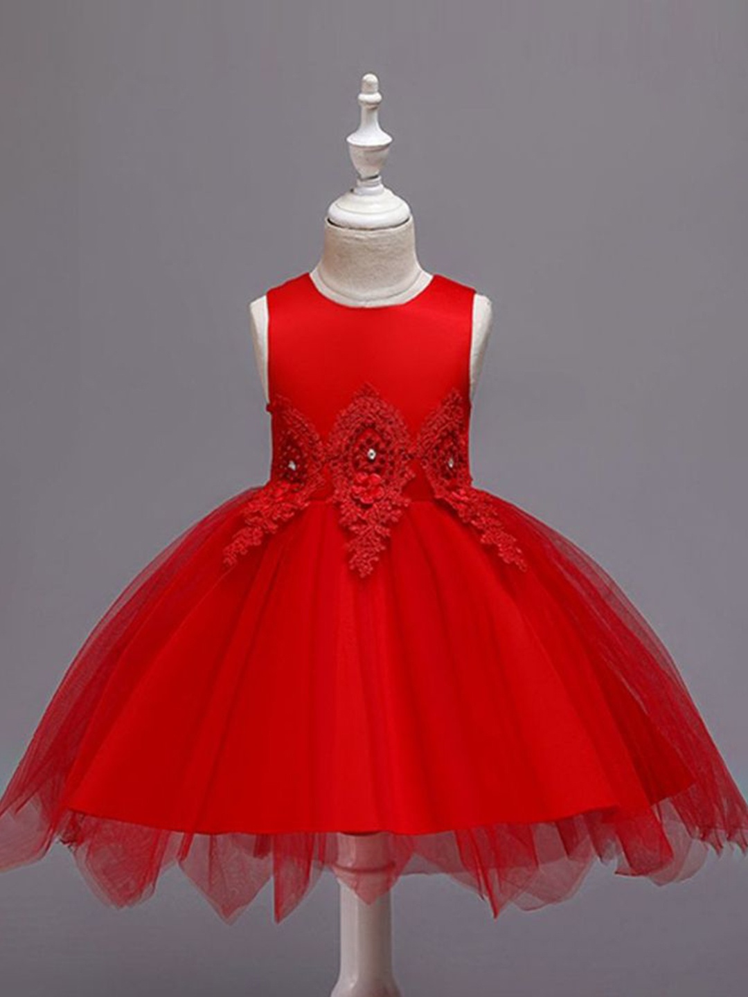 

LULU & SKY Fit & Flare Dress, Red