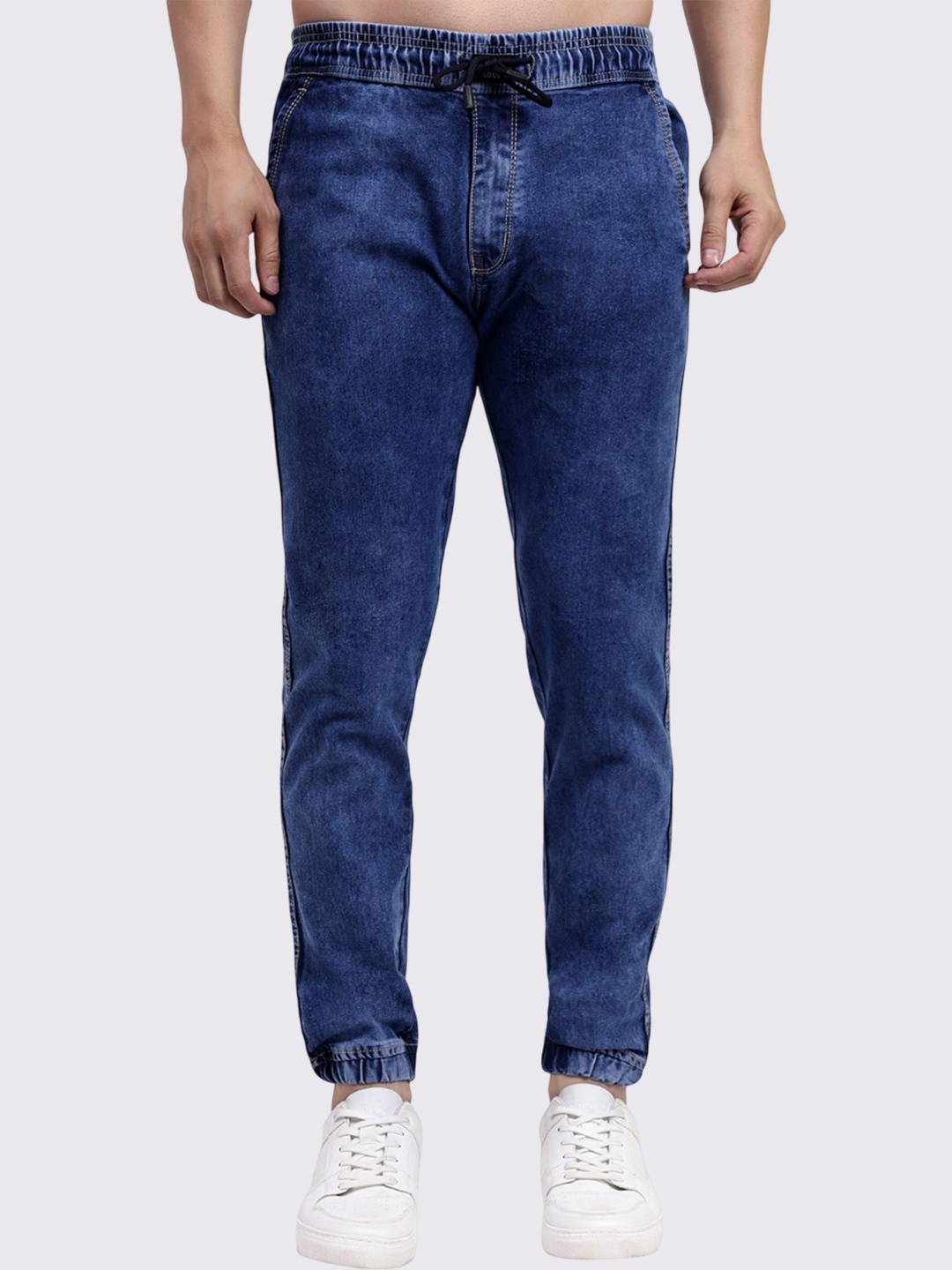 

Plounge Men Jogger Stretchable Jeans, Blue