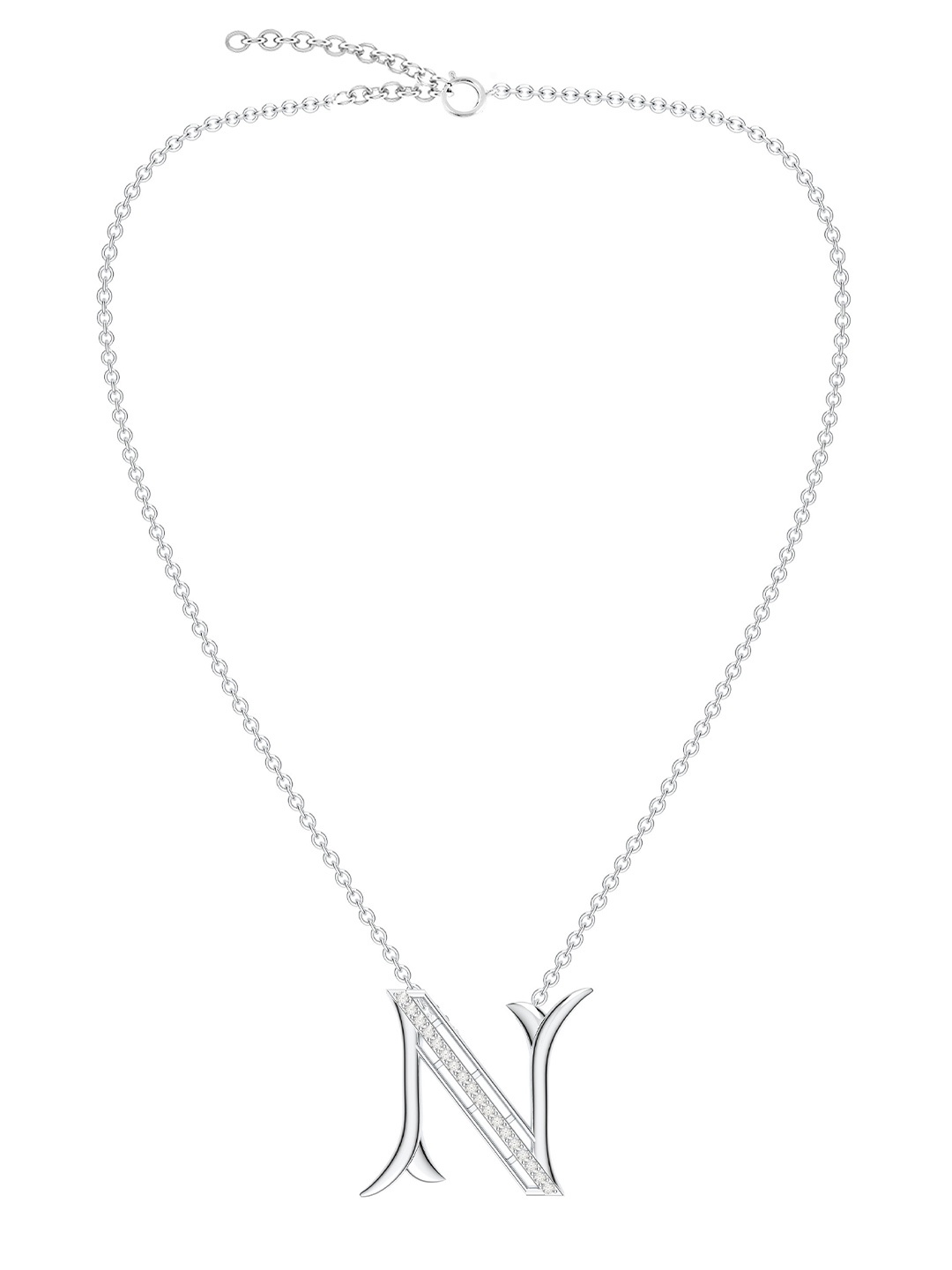 

Kicky And Perky Rhodium-Plated Contemporary Pendants with Chains, Silver