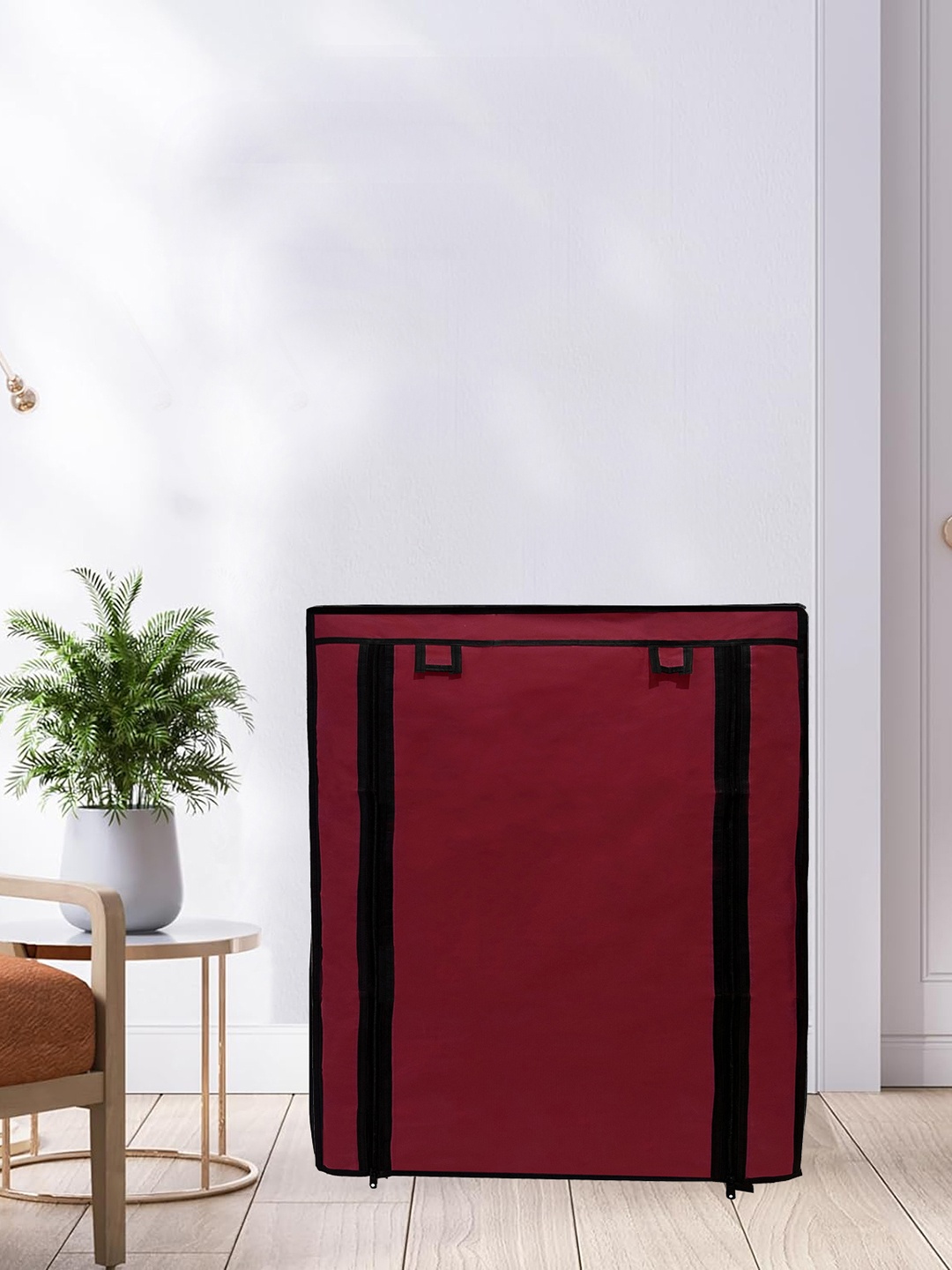 

Rmerchants Maroon & Black 4 Layer Shoe Rack Cover