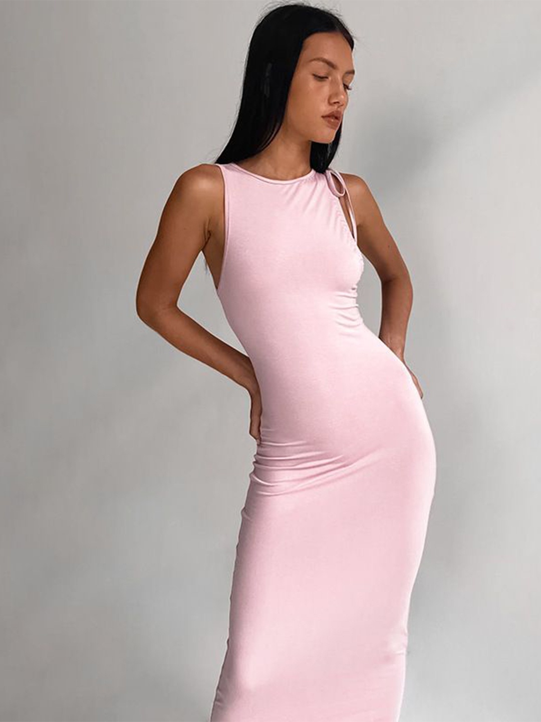 

MIAKEE Bodycon Maxi Dress, Pink