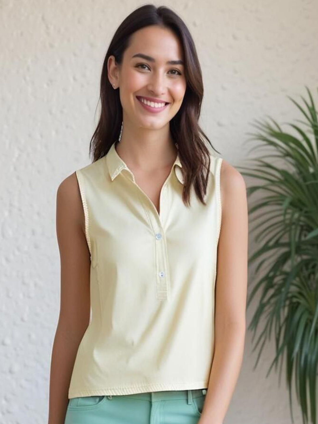 

Shiv traders collection Tank Top, Yellow
