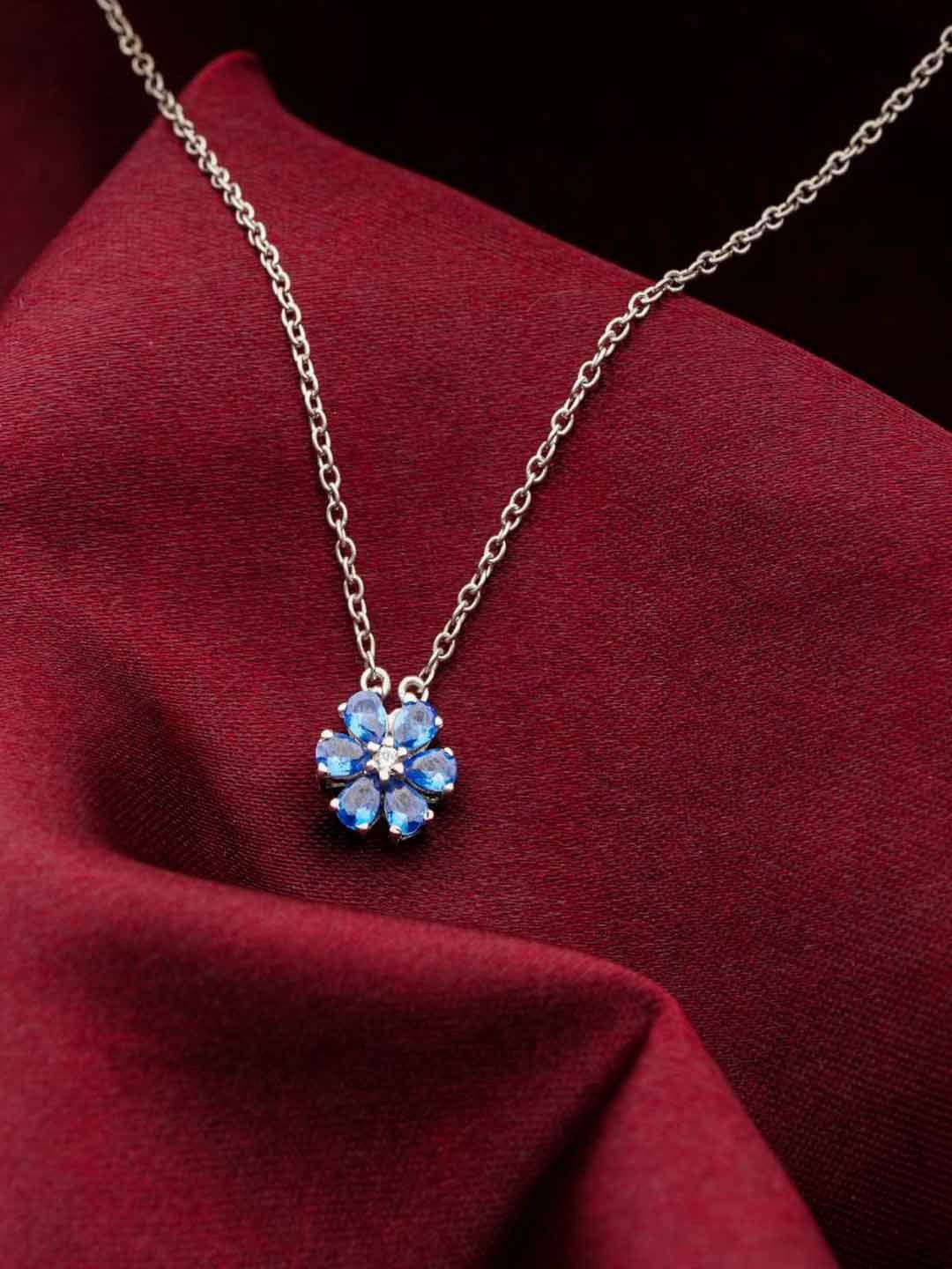 

Soraya Luxe 925 Sterling Silver Blossom Rhodium-Plated Pendant Necklace With Chain