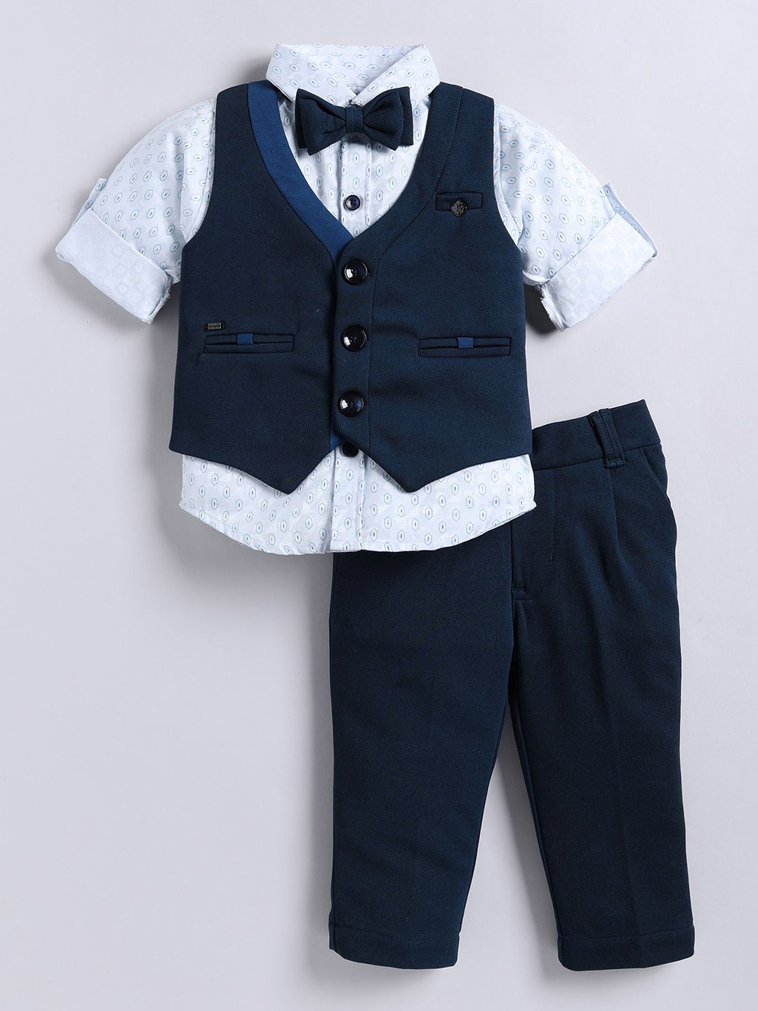 

LITTLE COLLARS Boys 4-Piece Party Suits, Blue