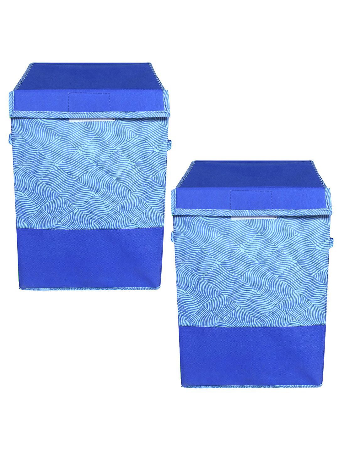 

Kuber Industries 2-Pcs Blue Printed LaundryBag