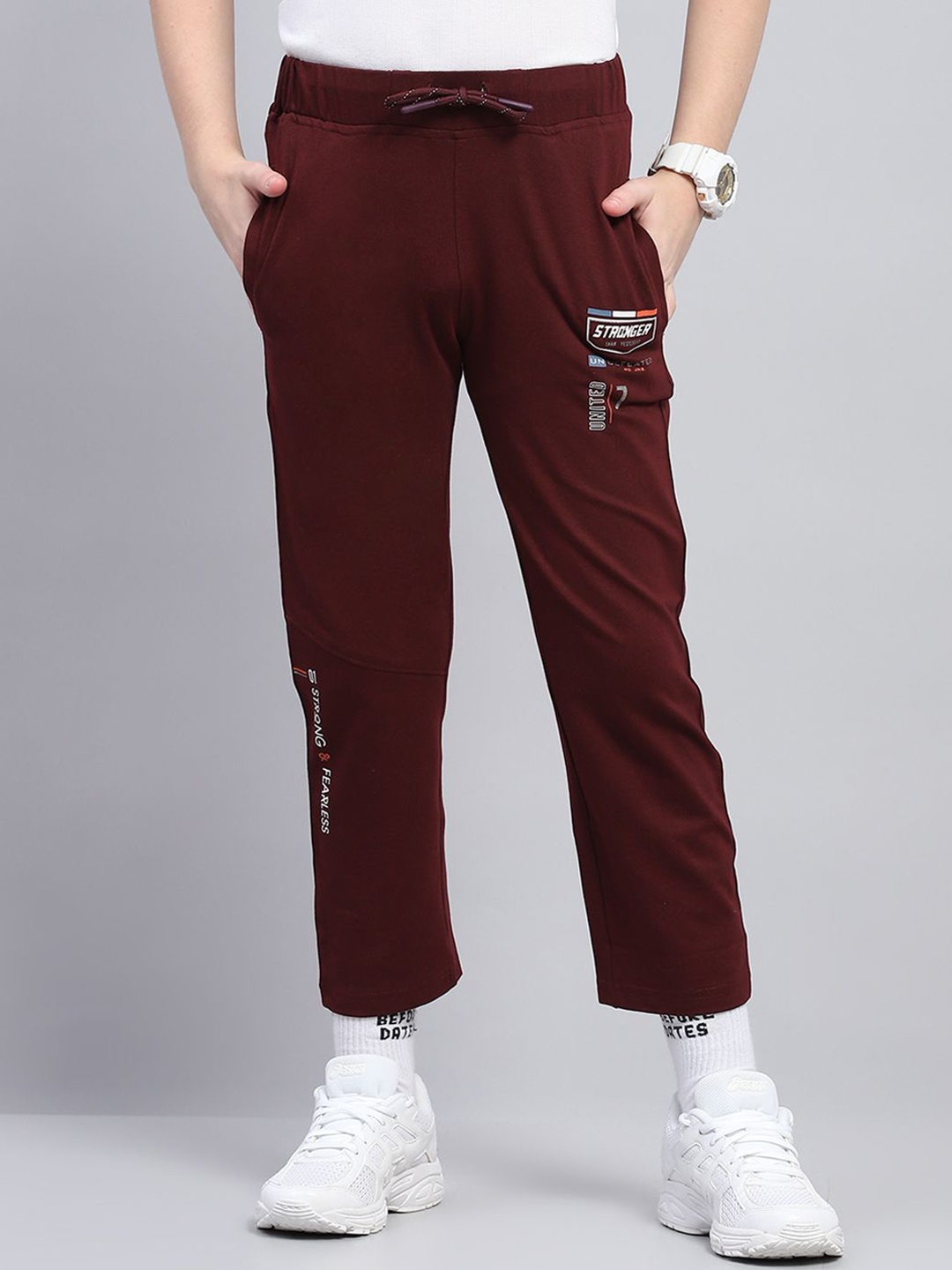 

Monte Carlo Boys Mid-Rise Track Pants, Maroon