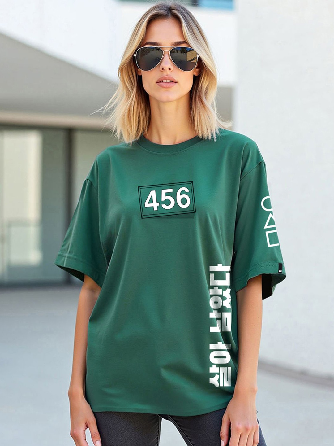 

Bewakoof Women Printed T-shirt, Green