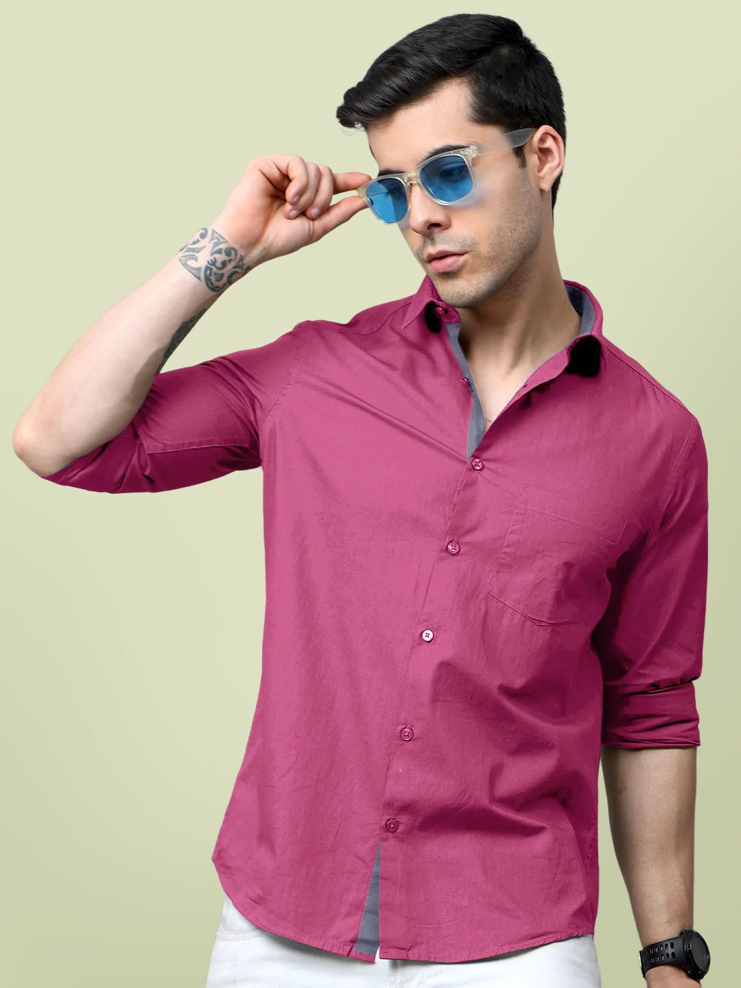 

Moda Rapido Men Standard Opaque Formal Shirt, Pink