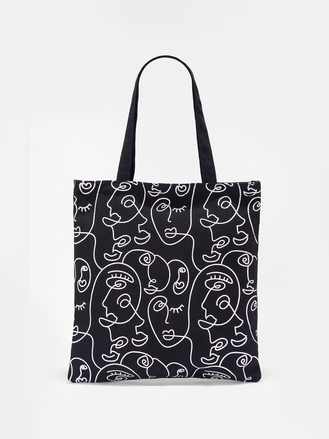 

Forever Glam by Pantaloons Printed Structured Tote Bag, Black