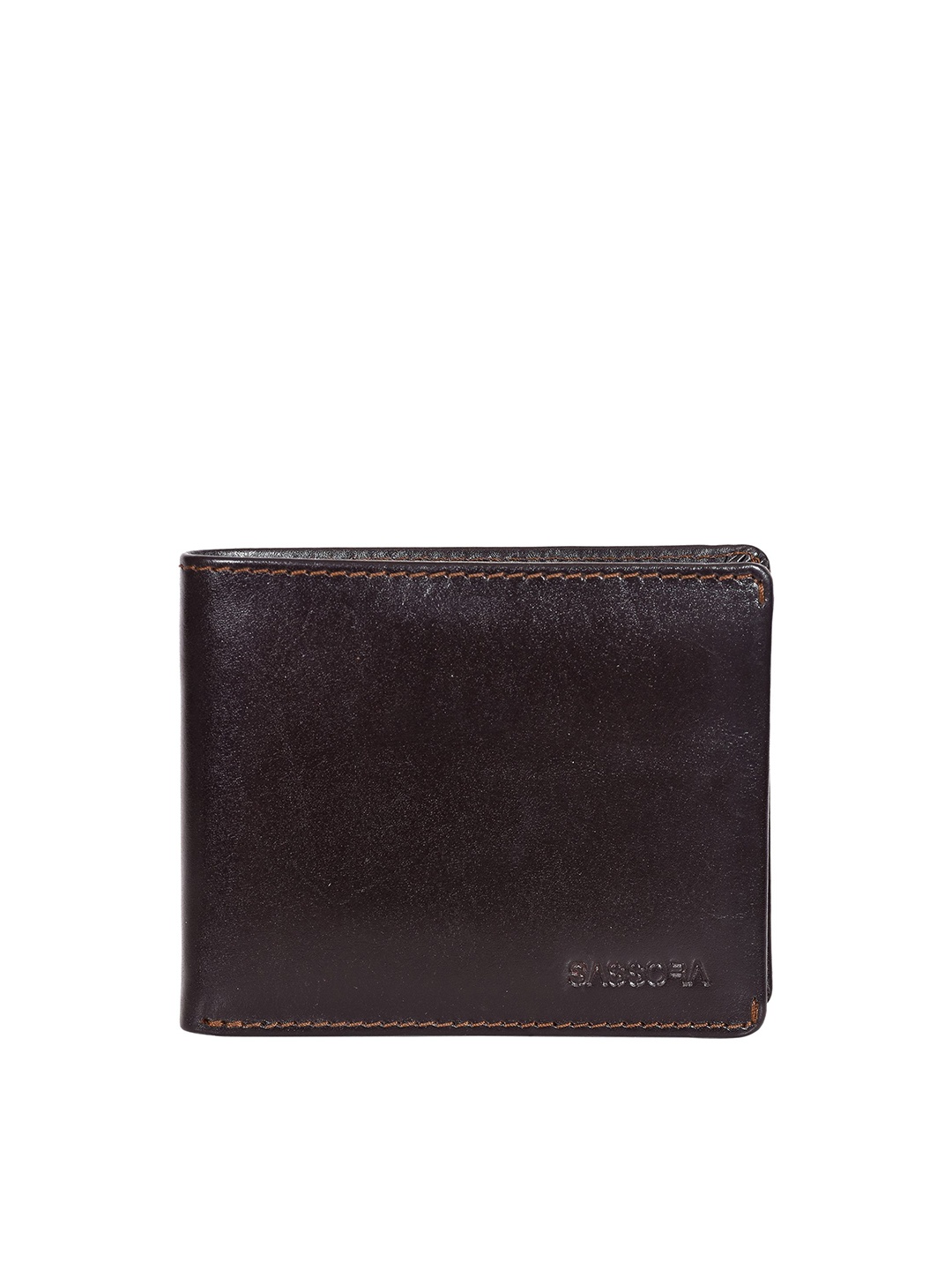 

Sassora Men Leather Two Fold Wallet, Brown