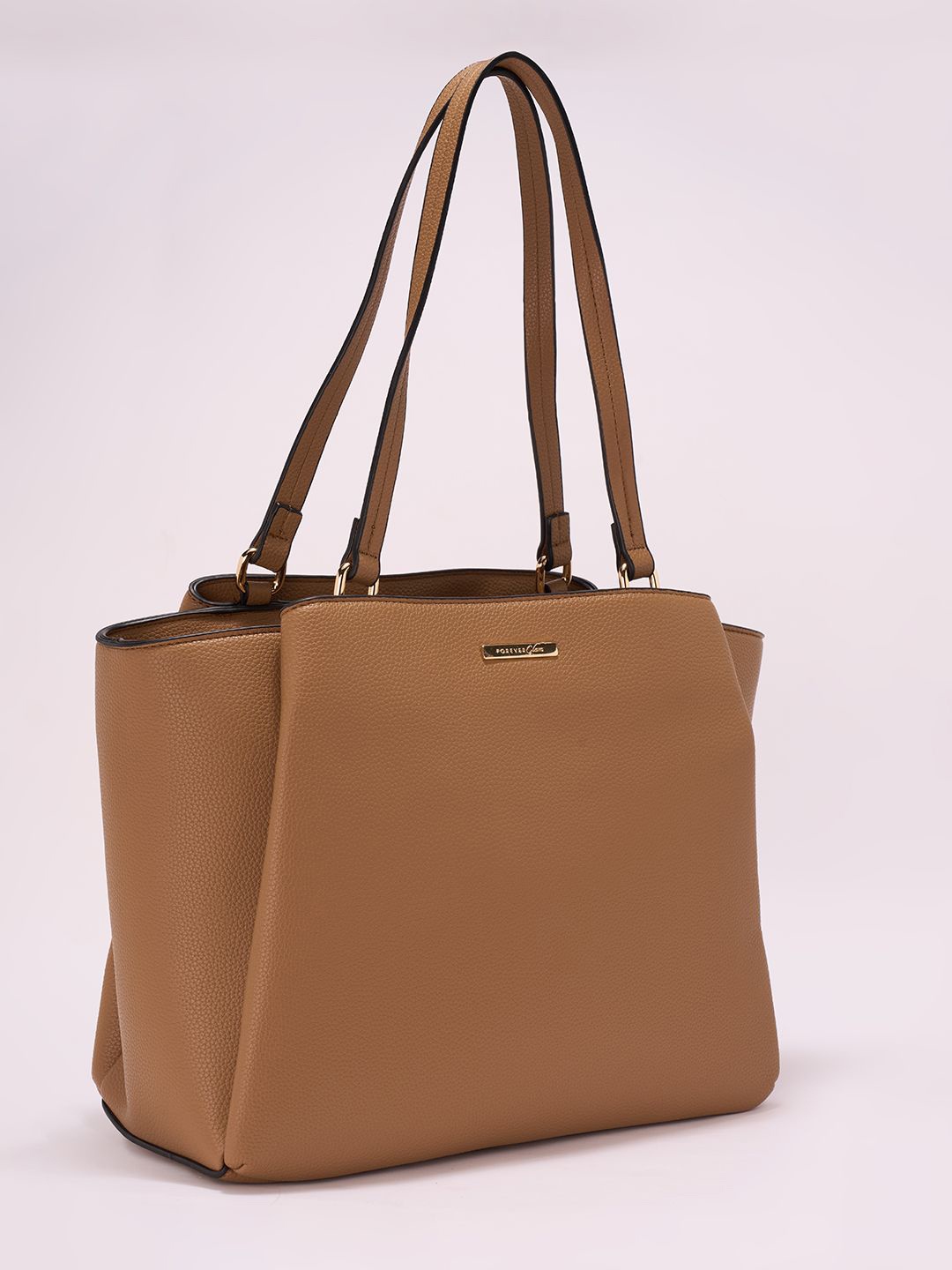 

Forever Glam by Pantaloons PU Structured Shoulder Bag with Bow Detail, Brown