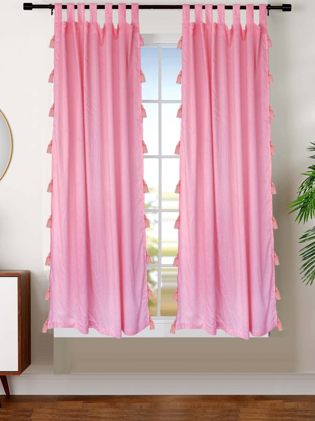 

Dekor World Multicoloured Set of 2 Sheer Window Curtain, Multi