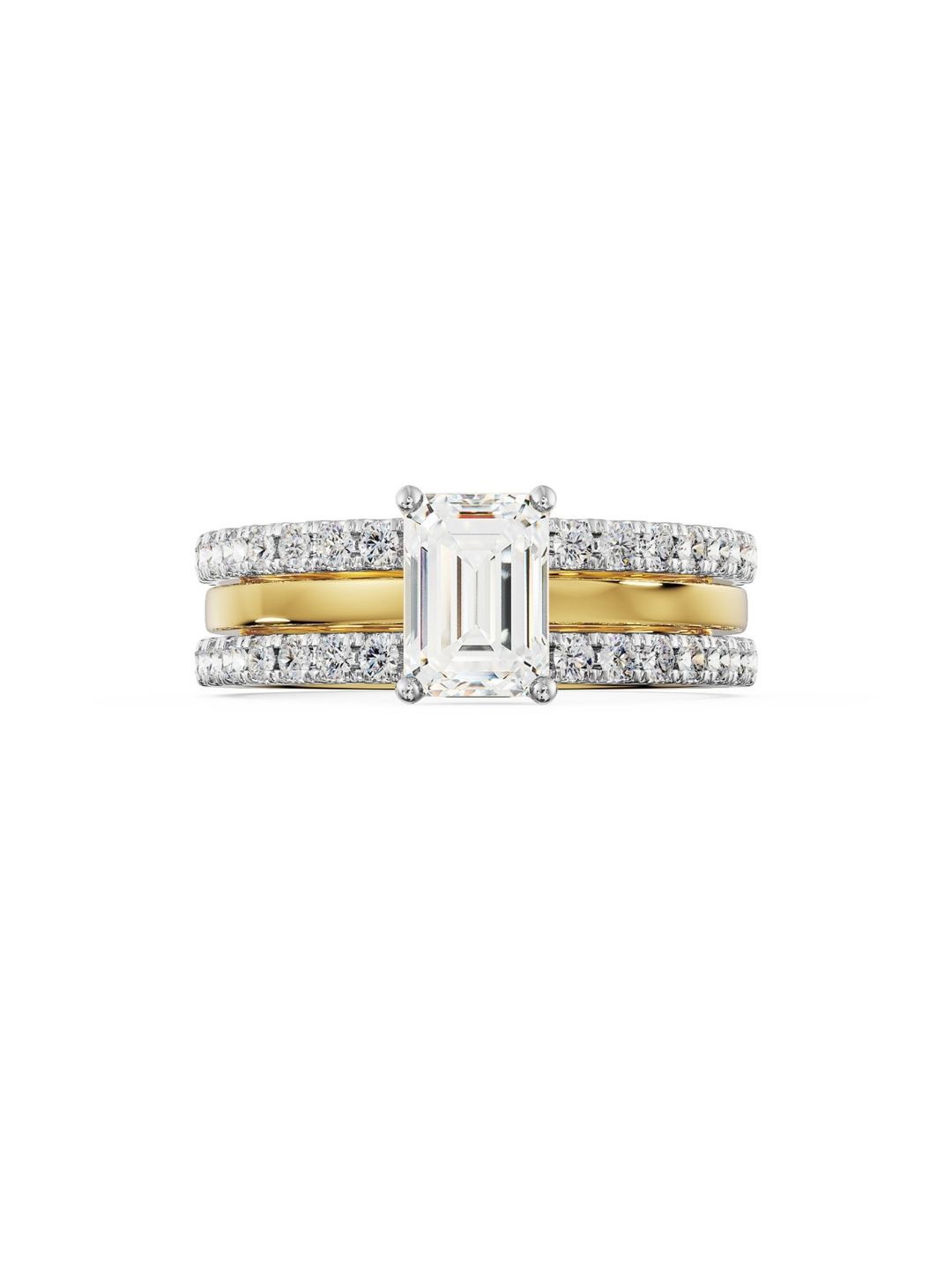 

Emori Ella Emerald Engagement Ring, Gold