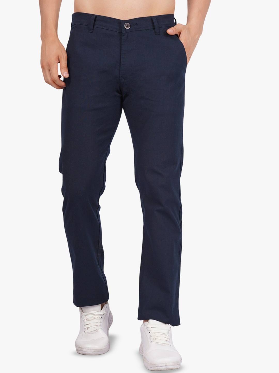

PENTHOUSES 4446 Men Slim Fit Chinos Trousers, Blue