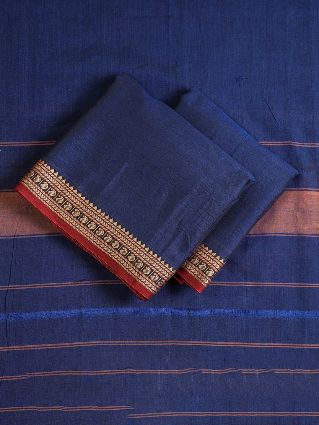 

iTokri Pure Cotton Unstitched Dress Material, Blue
