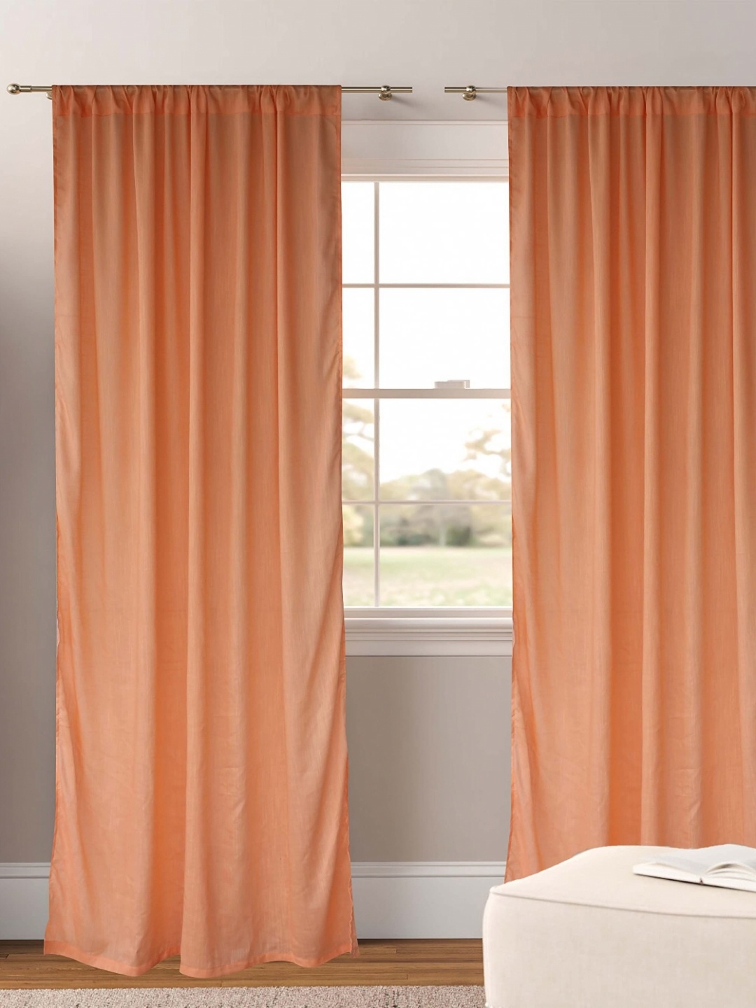

Dekor World Multicoloured Set of 2 Sheer Long Door Curtain, Multi