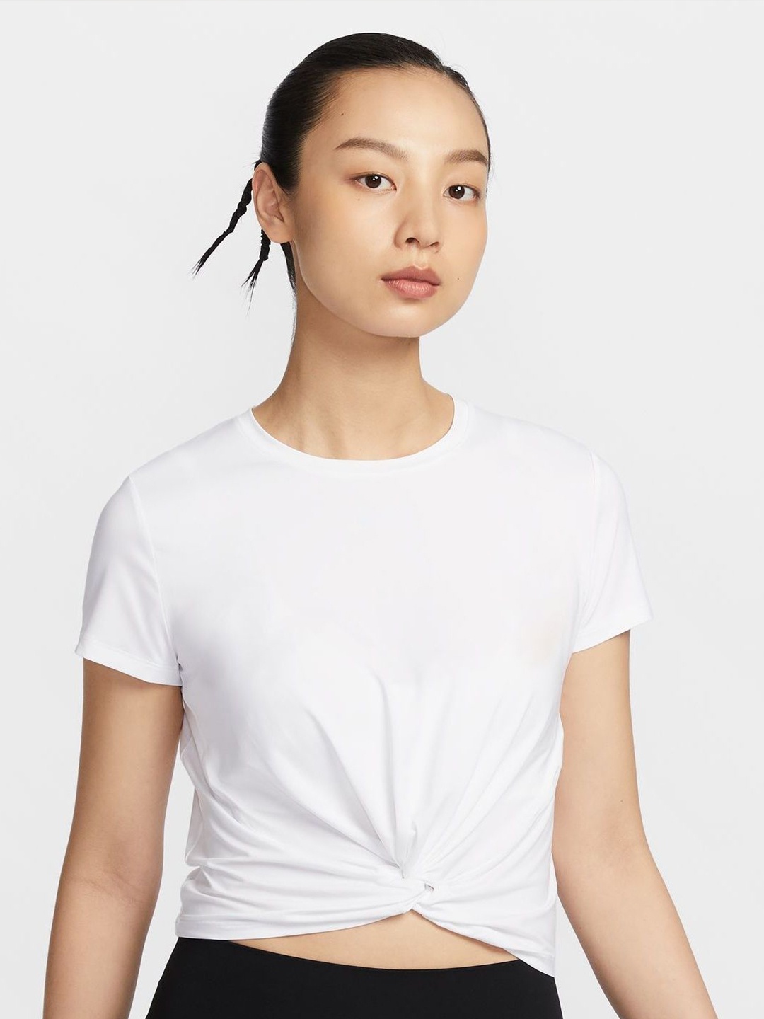 

Nike One Classic Twist Women's Dri-FIT Short-Sleeve Top, White