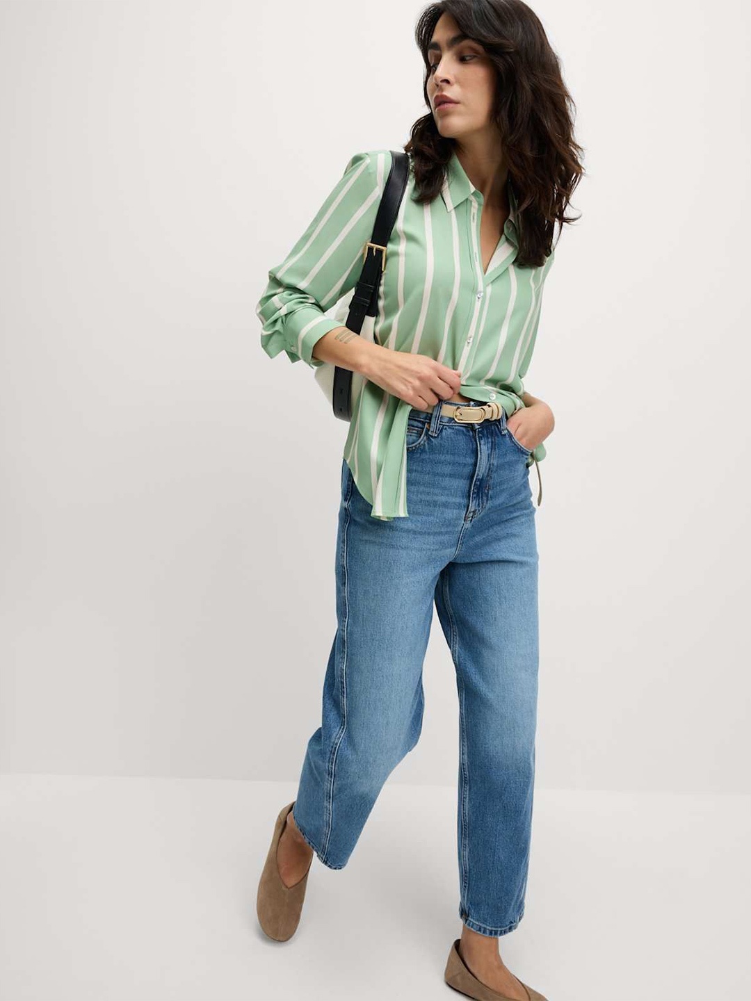 

Marks & Spencer Women Opaque Striped Casual Shirt, Multi