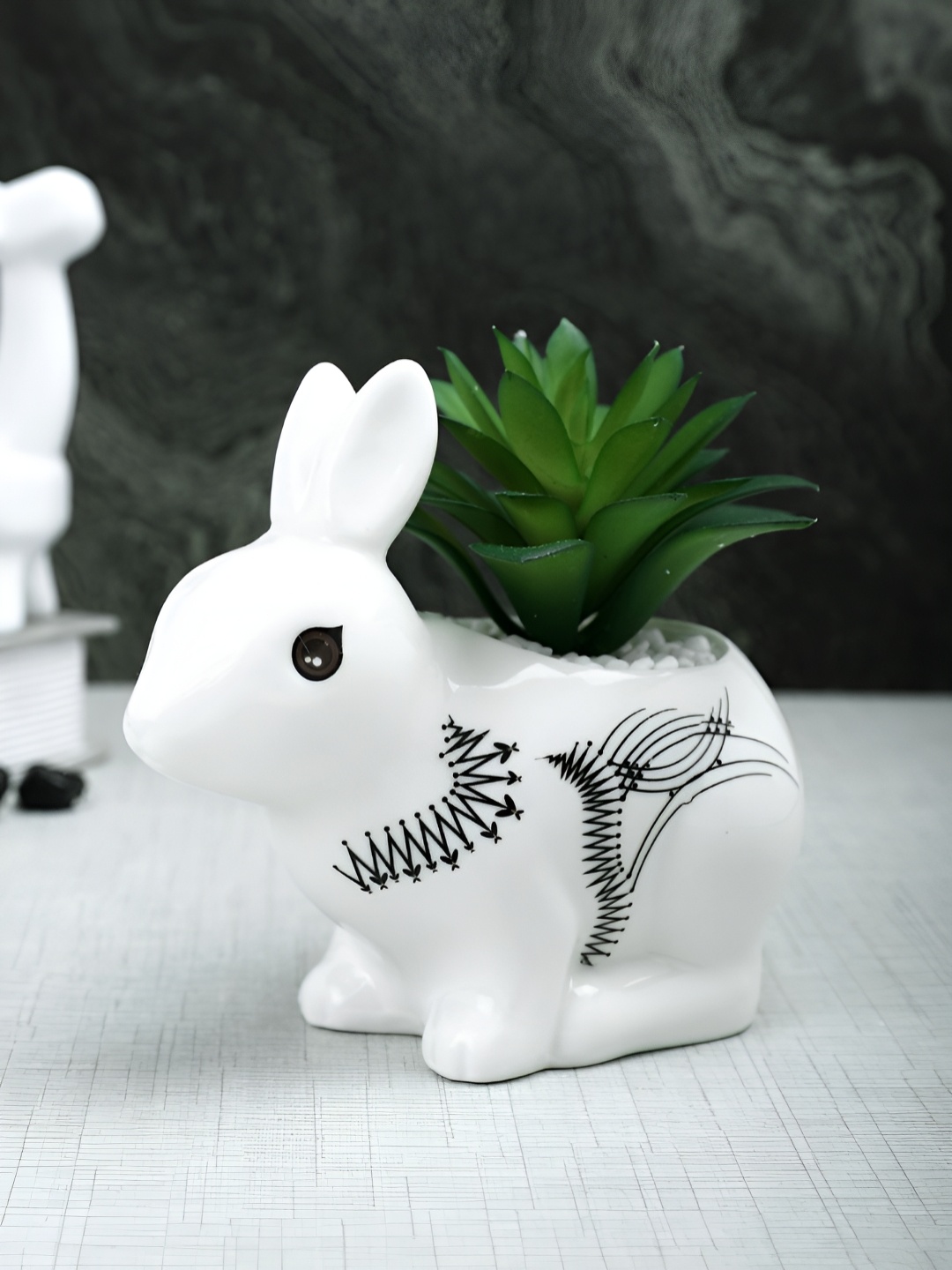 

TAYHAA White 1 Pieces Succulent Artificial Plant With Pot
