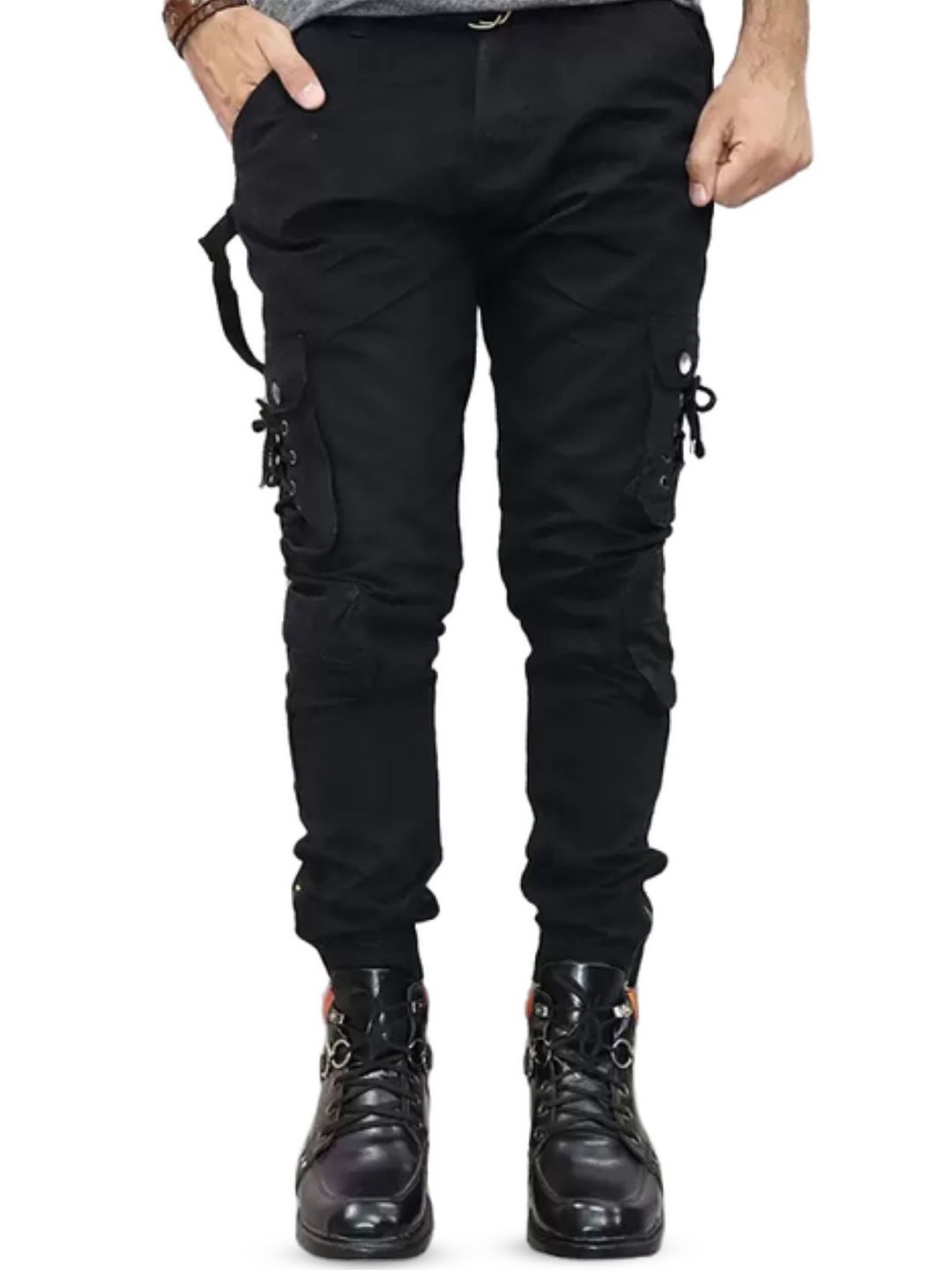 

COMFITS Men Classic Cargos Trousers, Black