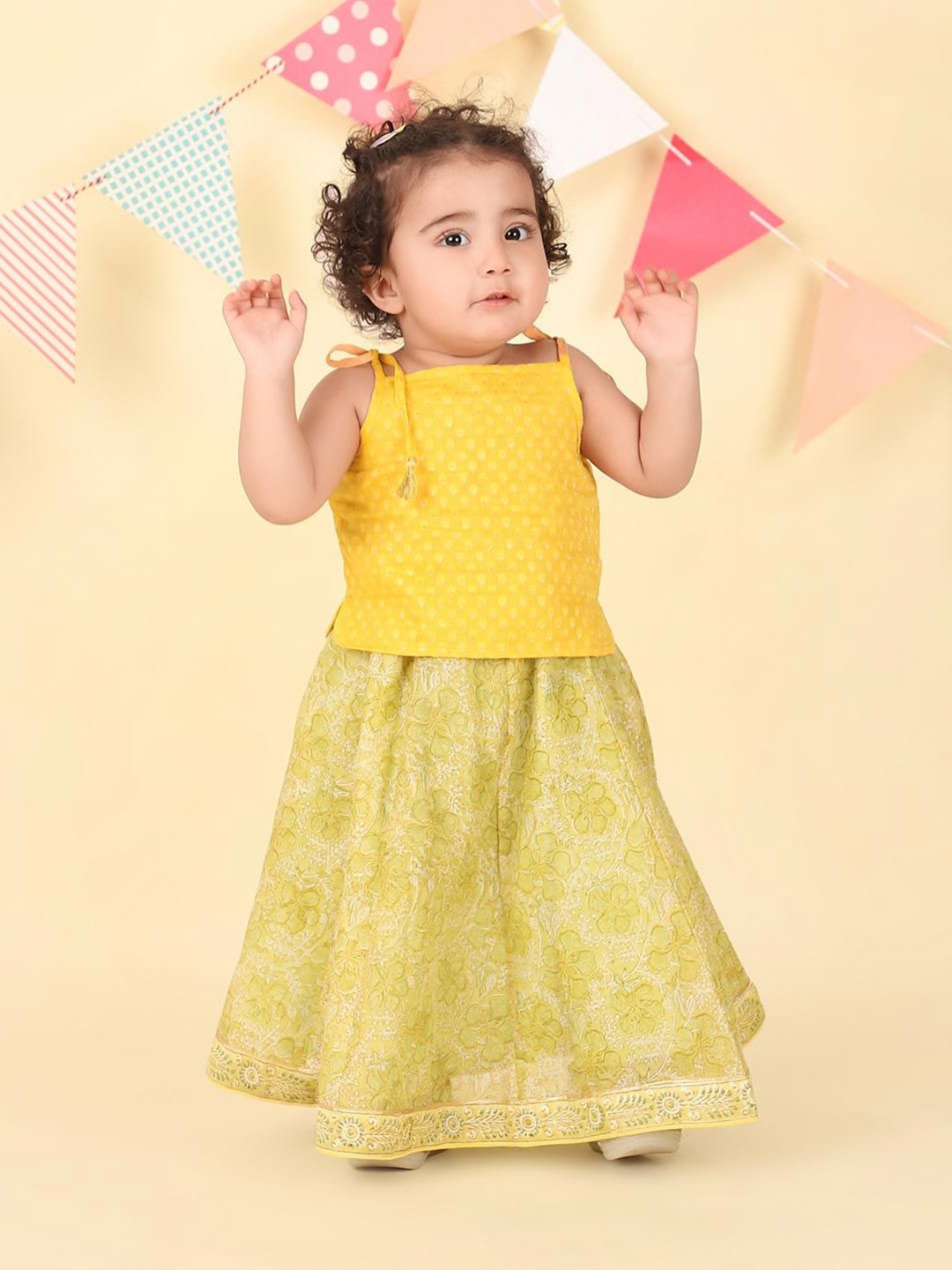 

Fabindia Girls Ready to Wear Lehenga &, Green