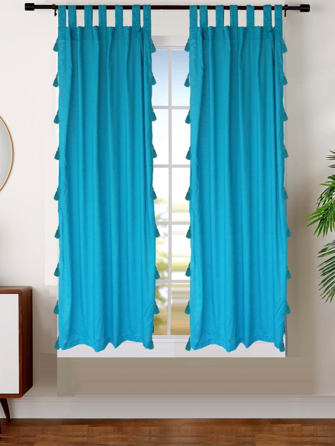 

Dekor World Multicoloured Set of 2 Sheer Window Curtain, Multi