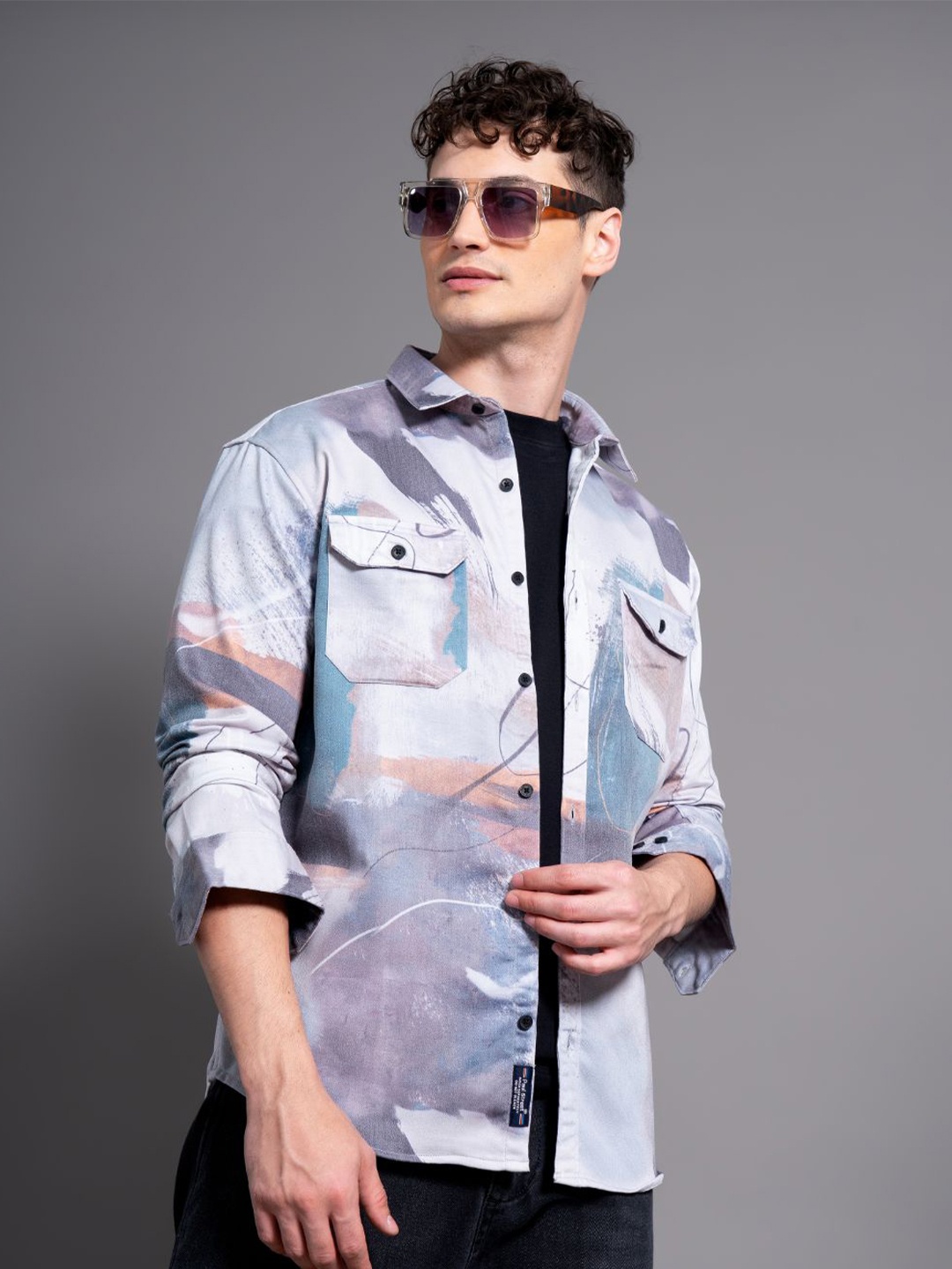 

PAUL STREET Men Standard Slim Fit Opaque Printed Casual Shirt, Multi