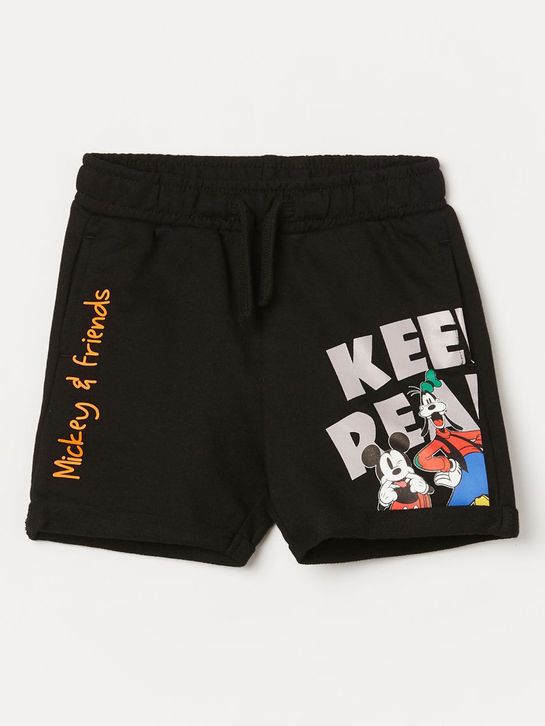 

Juniors by Lifestyle Boys Mickey & Friends Printed Cotton Shorts, Black
