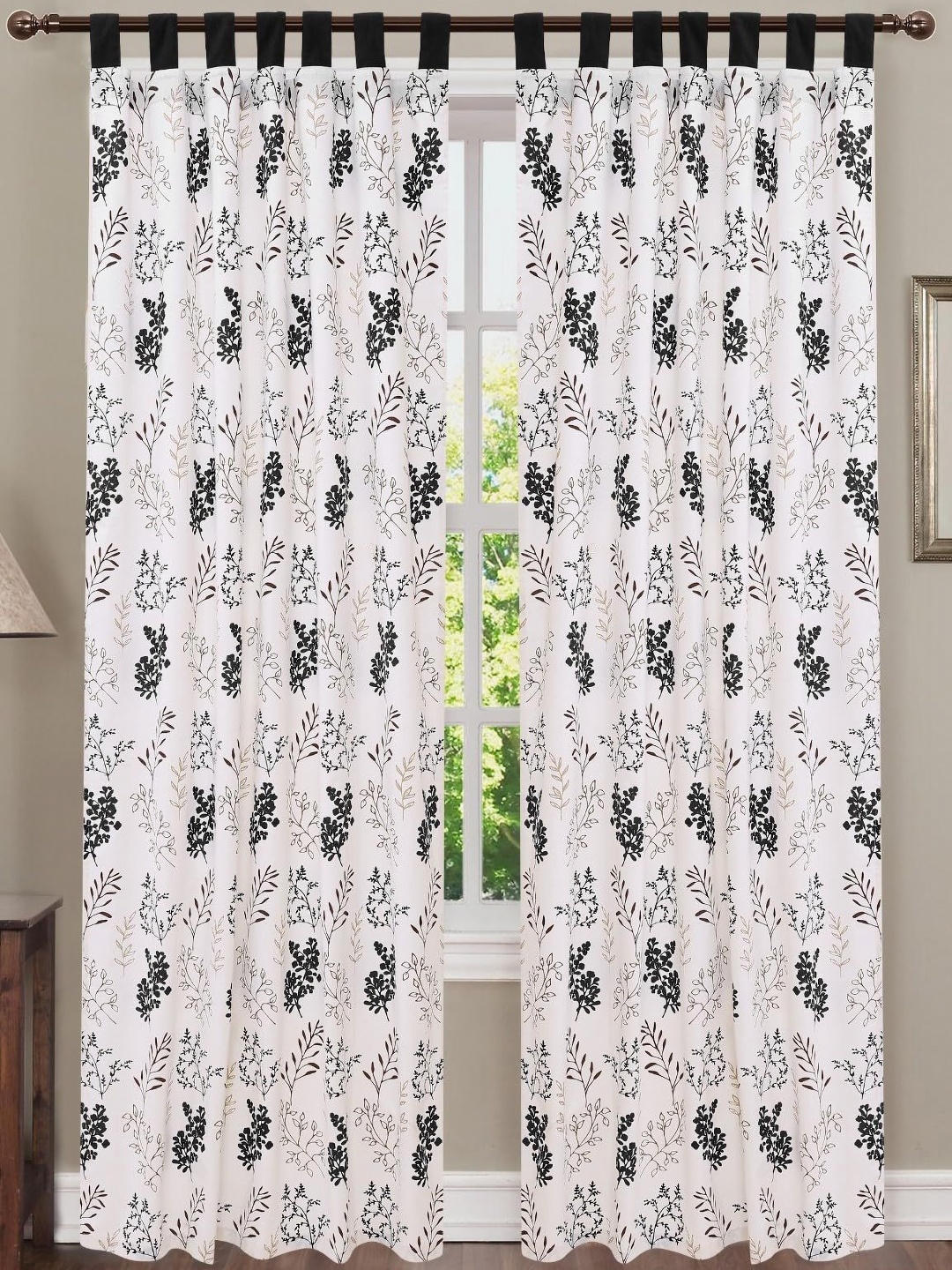 

Dekor World Multicoloured Set of 2 Floral Window Curtain, Multi