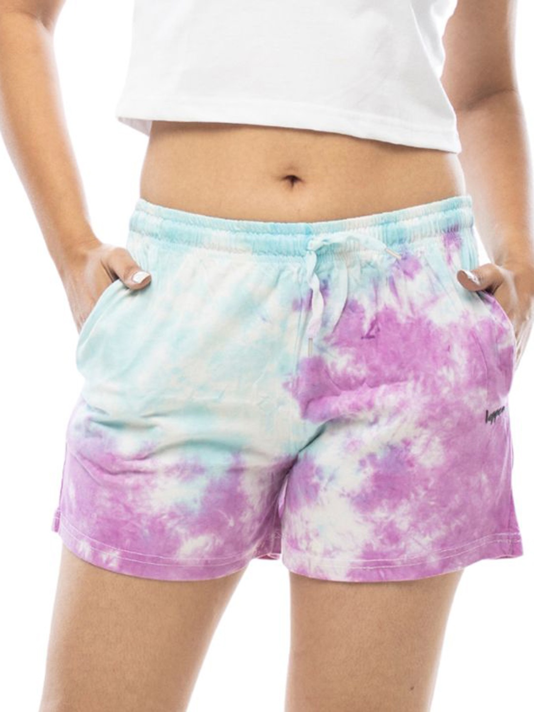 

LAPPEN FASHION Women Floral Printed High-Rise Training or Gym Shorts, Purple