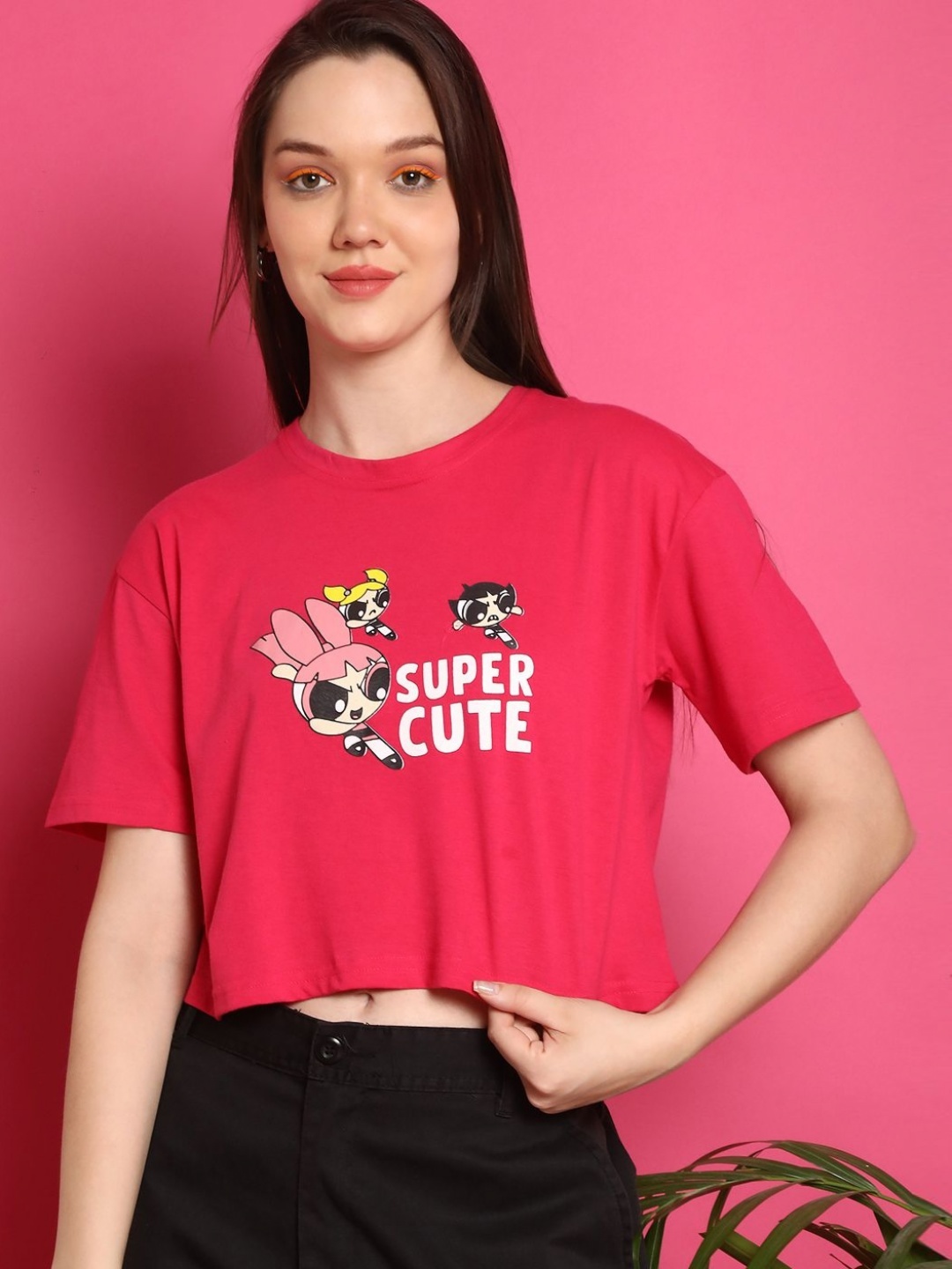 

Dreambe Women Printed T-shirt, Pink