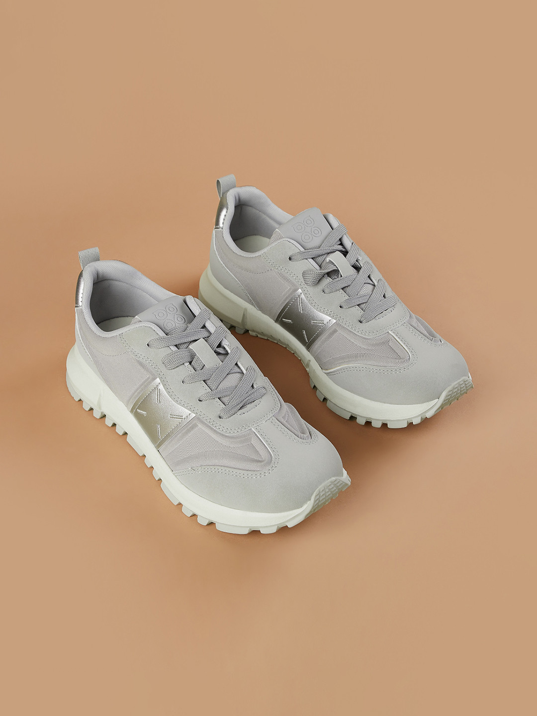 

Ginger by Lifestyle Women PU Sneakers, Grey