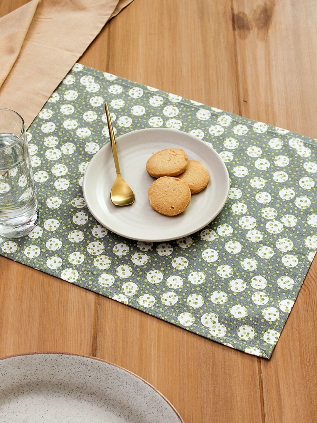 

House This 2-Pcs Green Printed Table Placemats